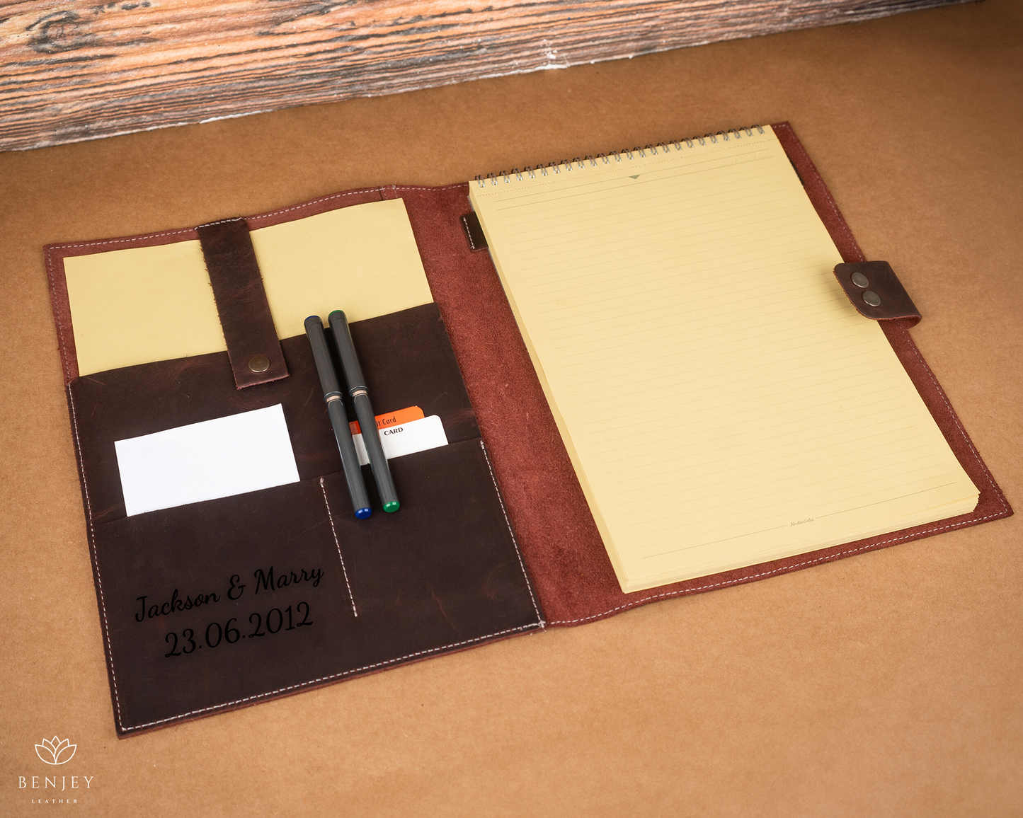 Custom A4 Leather Portfolio, Notepad Leather Padfolio