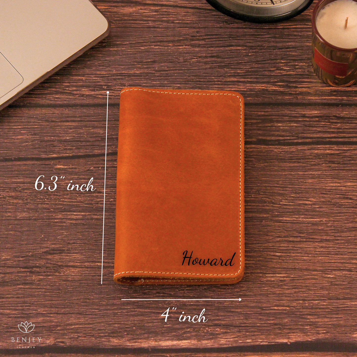 Leather Note Cover - Organizer with Notebook & Card Slots