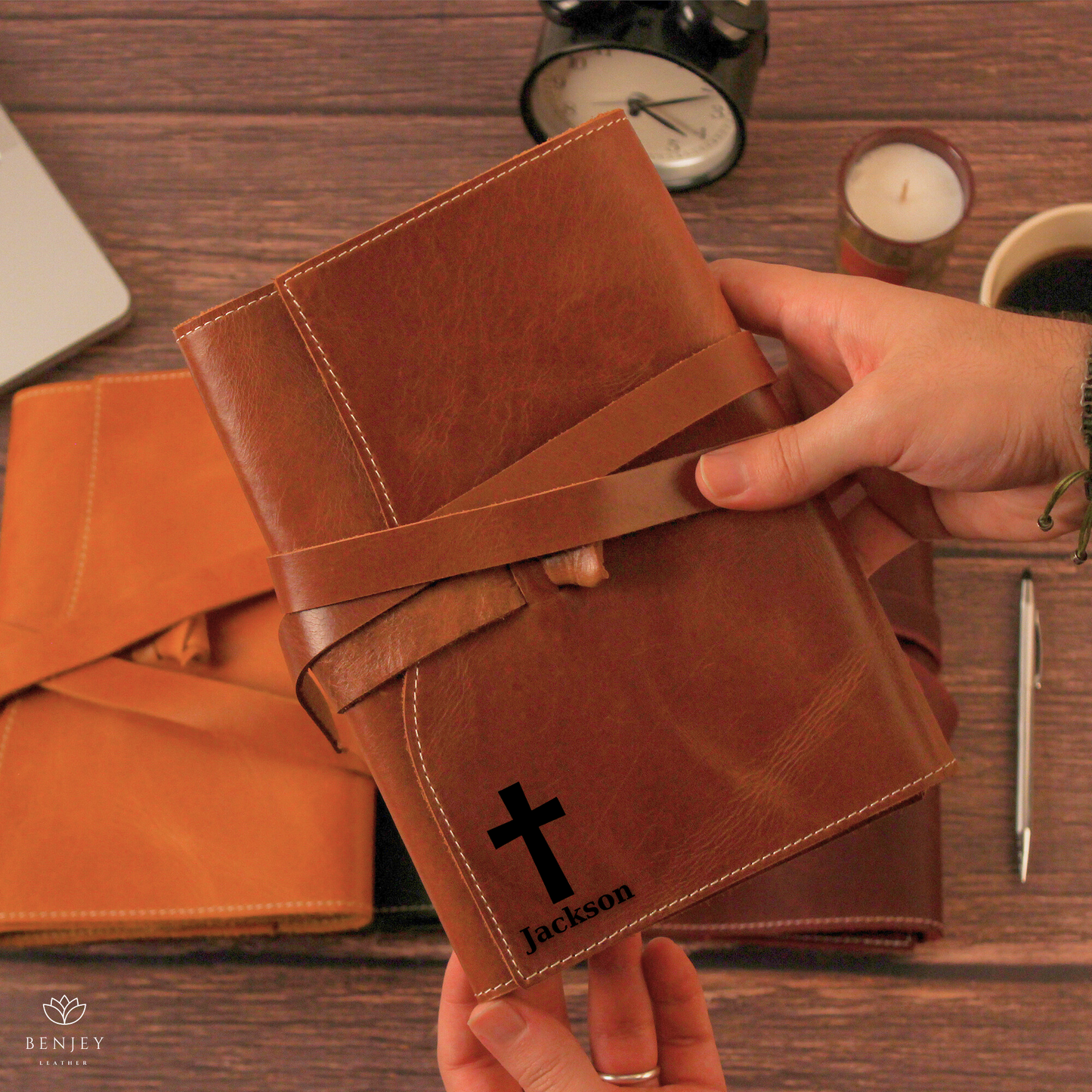 Cozy Leather Trep Journal Cover - A5 & A6 Compatible Notebook Organizer (8.7" X 5.5")