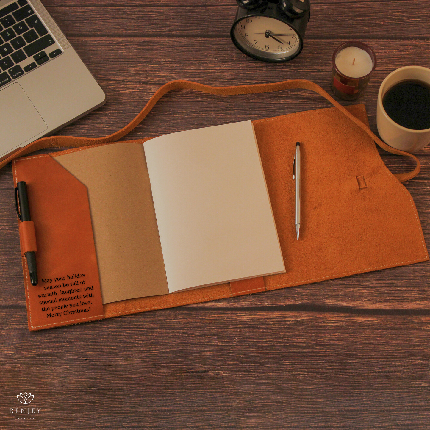 Cozy Leather Trep Journal Cover - A5 & A6 Compatible Notebook Organizer (8.7" X 5.5")