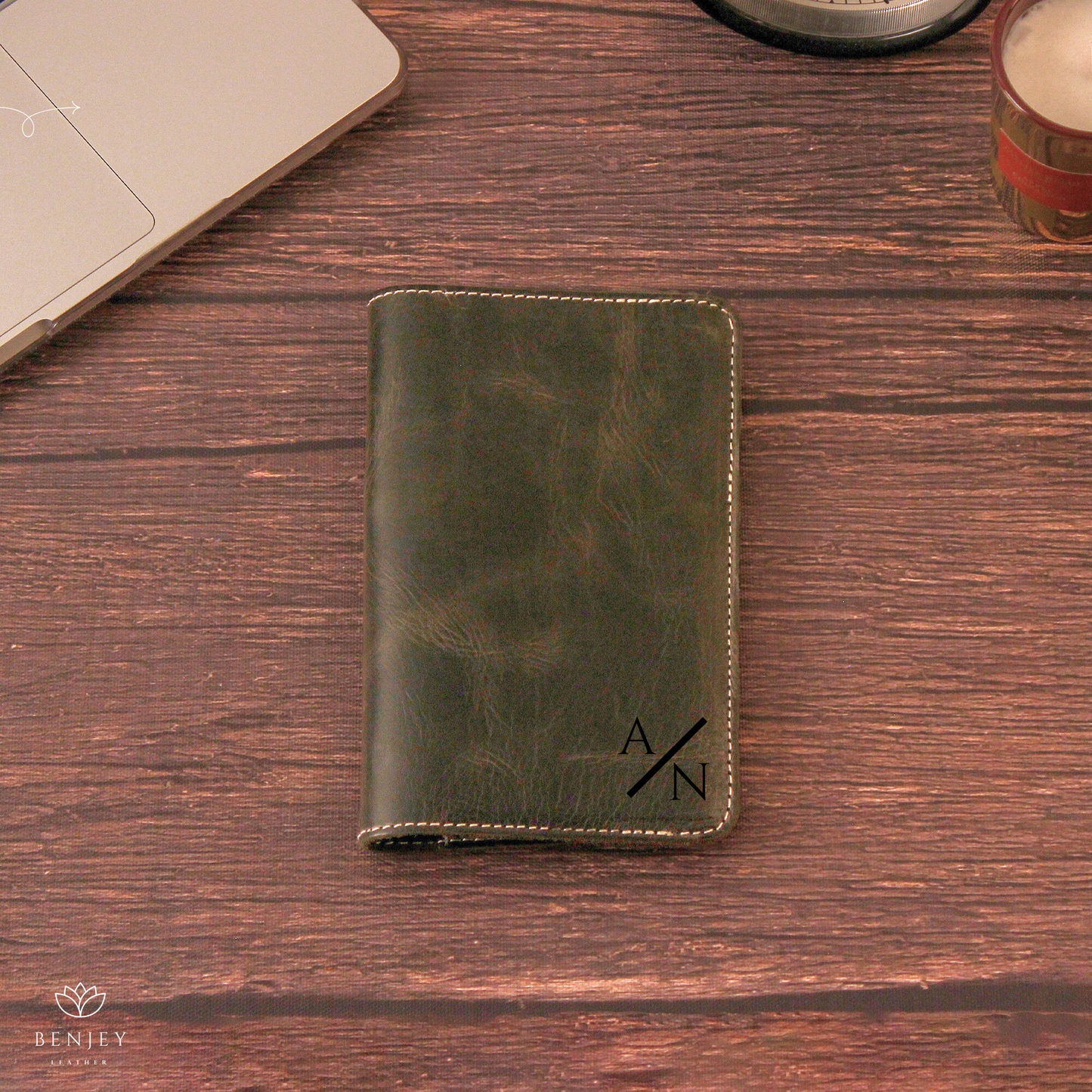 Leather Note Cover - Organizer with Notebook & Card Slots