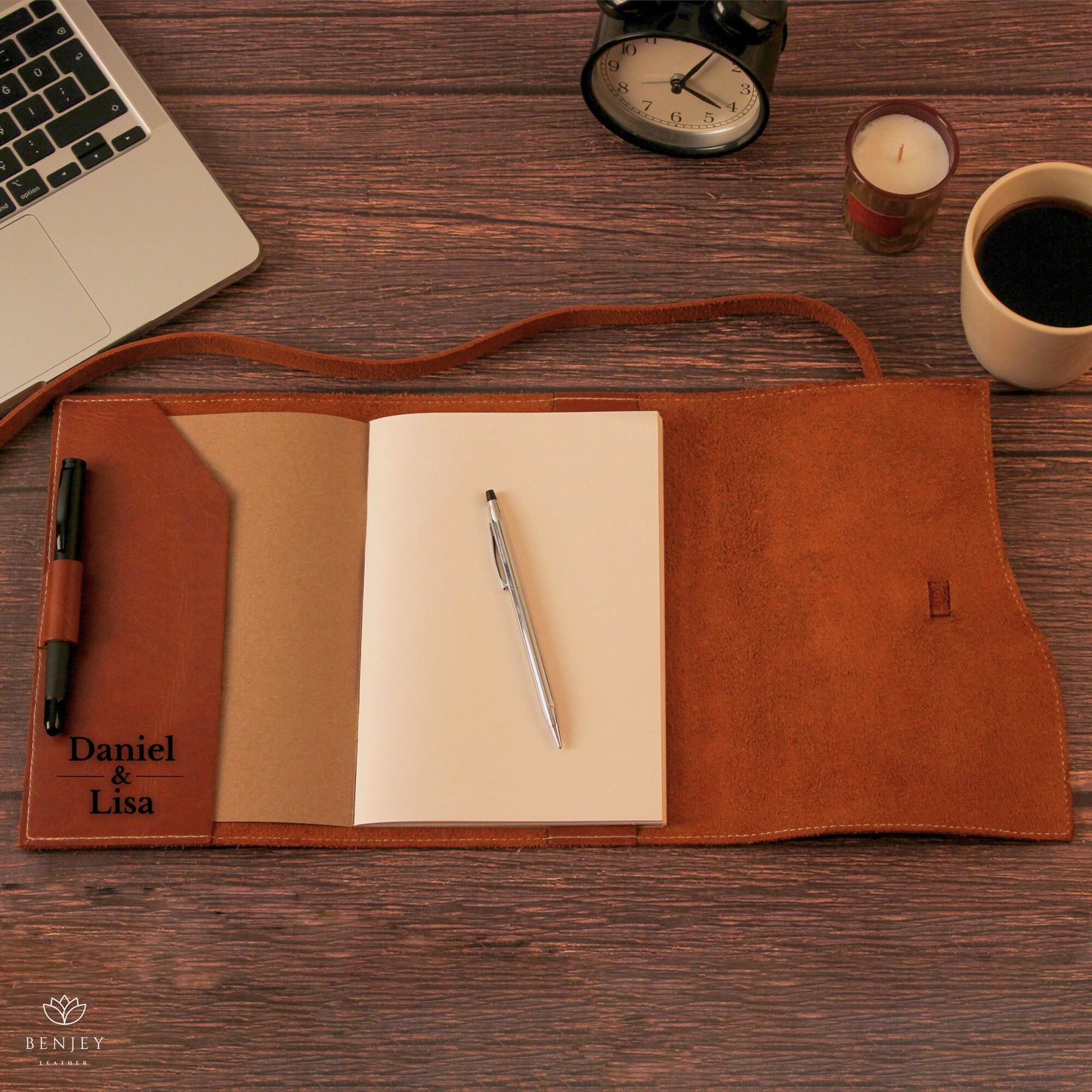 Cozy Leather Trep Journal Cover - A5 & A6 Compatible Notebook Organizer (8.7" X 5.5")