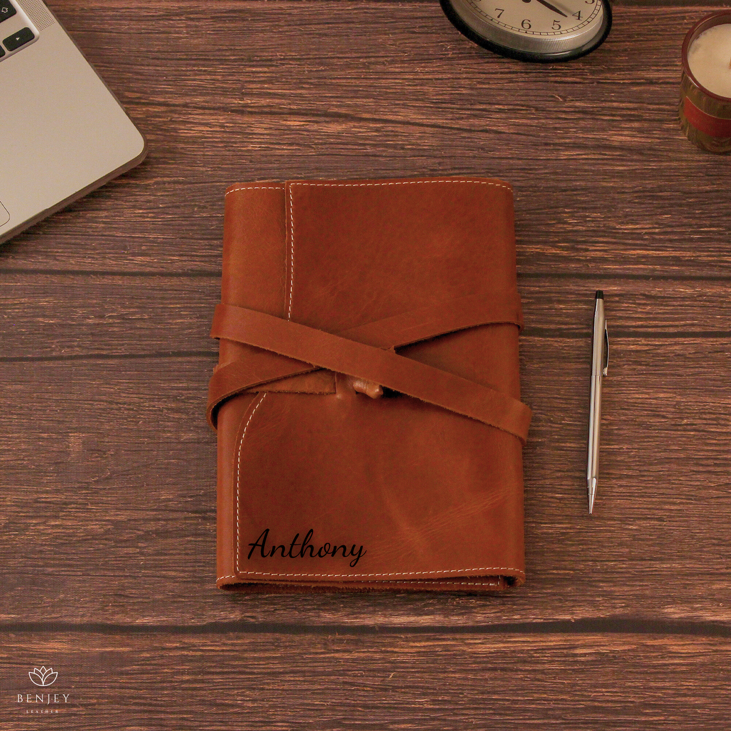 Cozy Leather Trep Journal Cover - A5 & A6 Compatible Notebook Organizer (8.7" X 5.5")