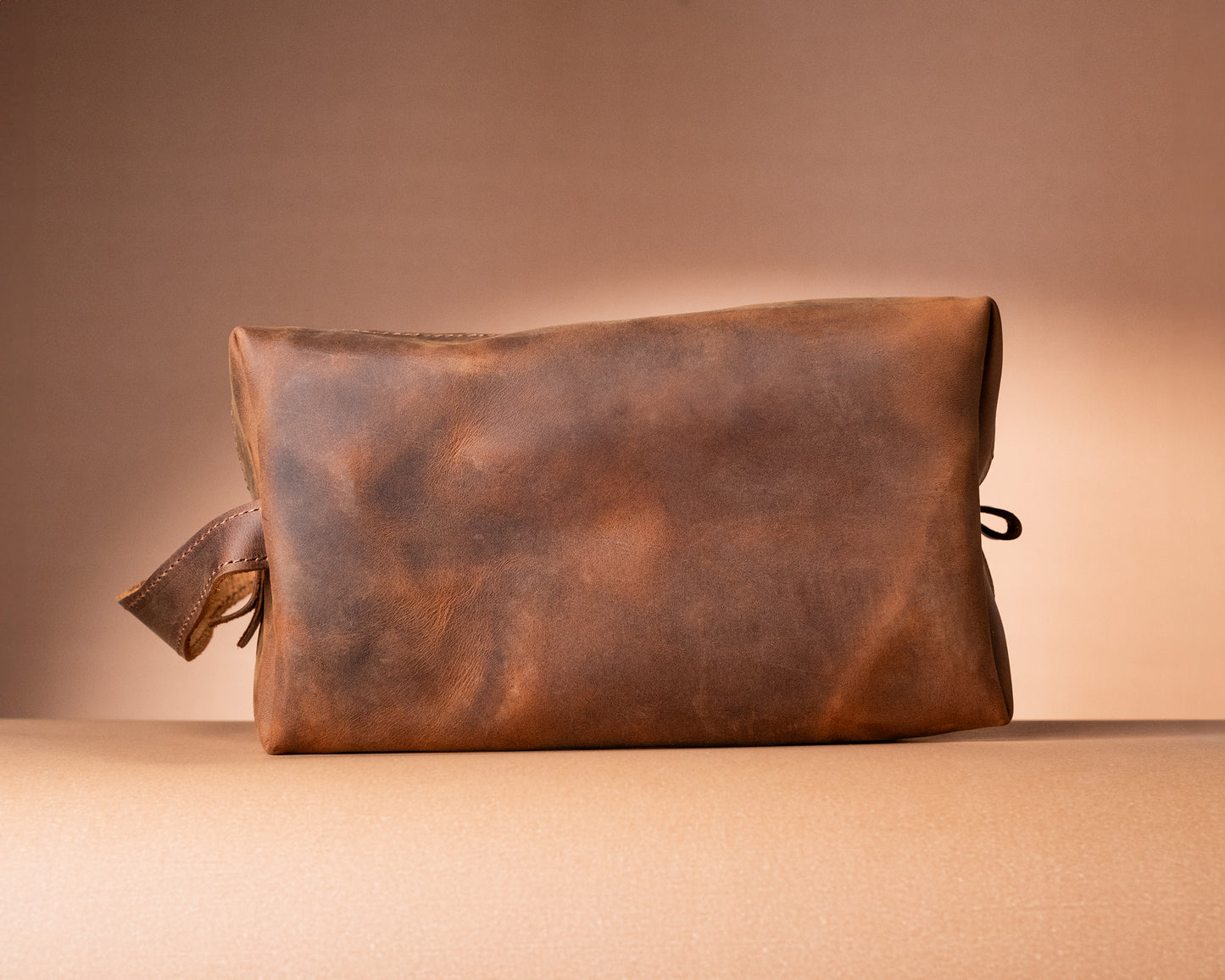 Personalized Leather Toiletry Bag