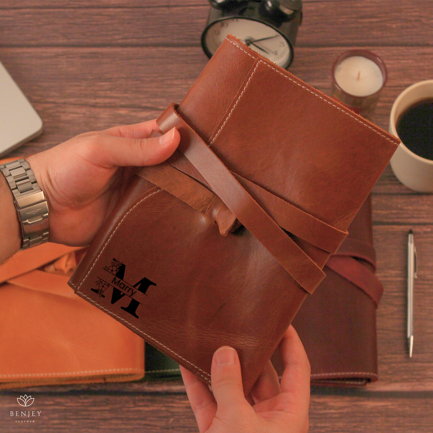 Cozy Leather Trep Journal Cover - A5 & A6 Compatible Notebook Organizer (8.7" X 5.5")