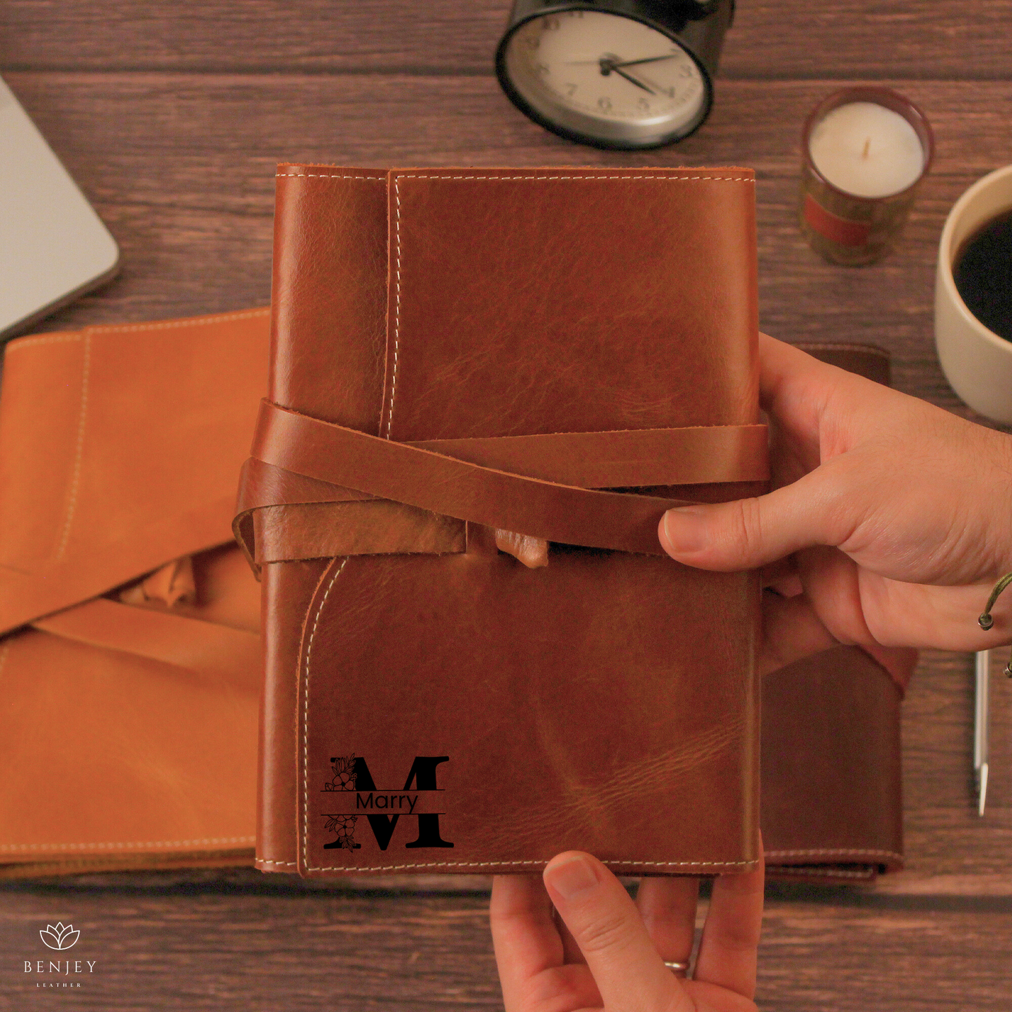 Cozy Leather Trep Journal Cover - A5 & A6 Compatible Notebook Organizer (8.7" X 5.5")