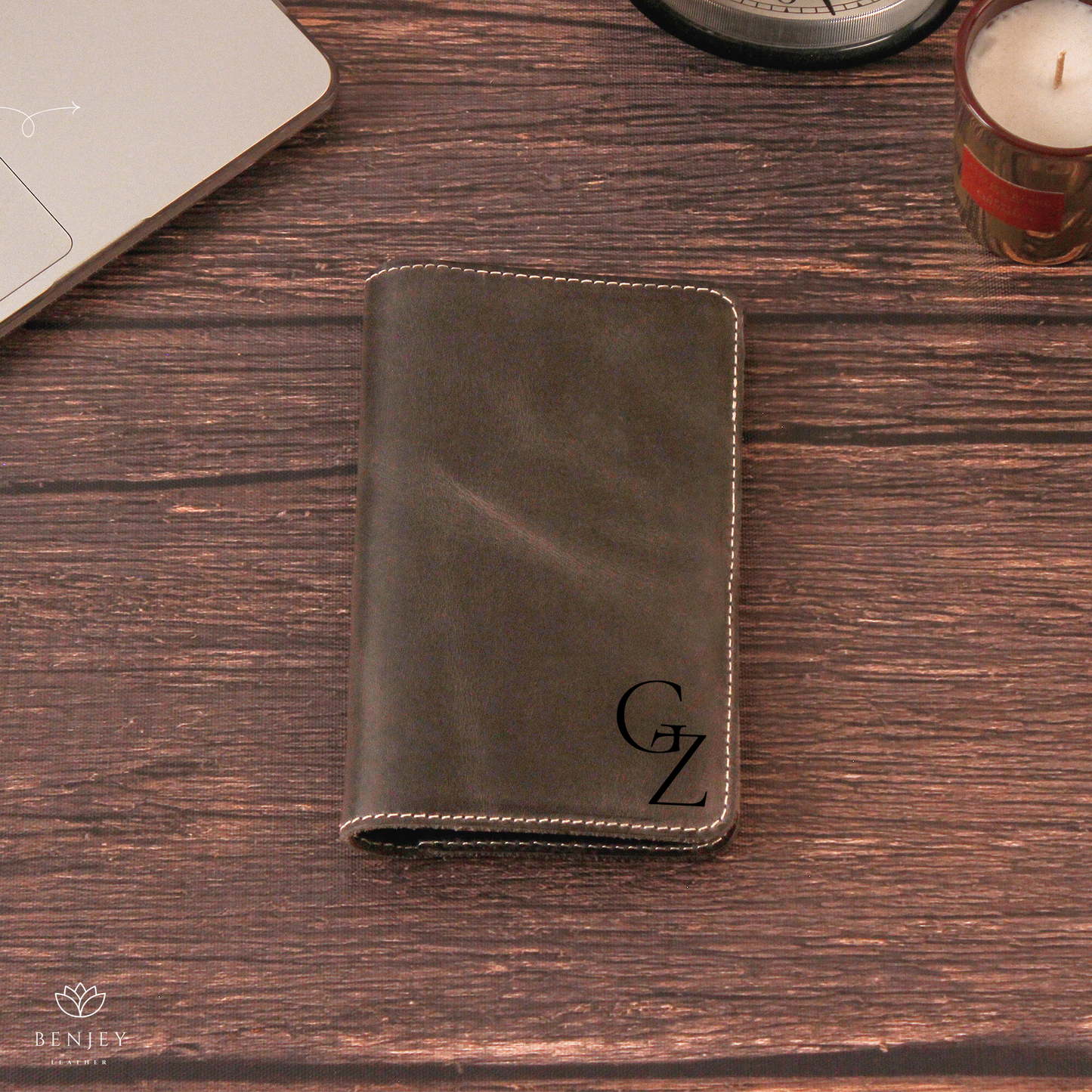 Leather Note Cover - Organizer with Notebook & Card Slots