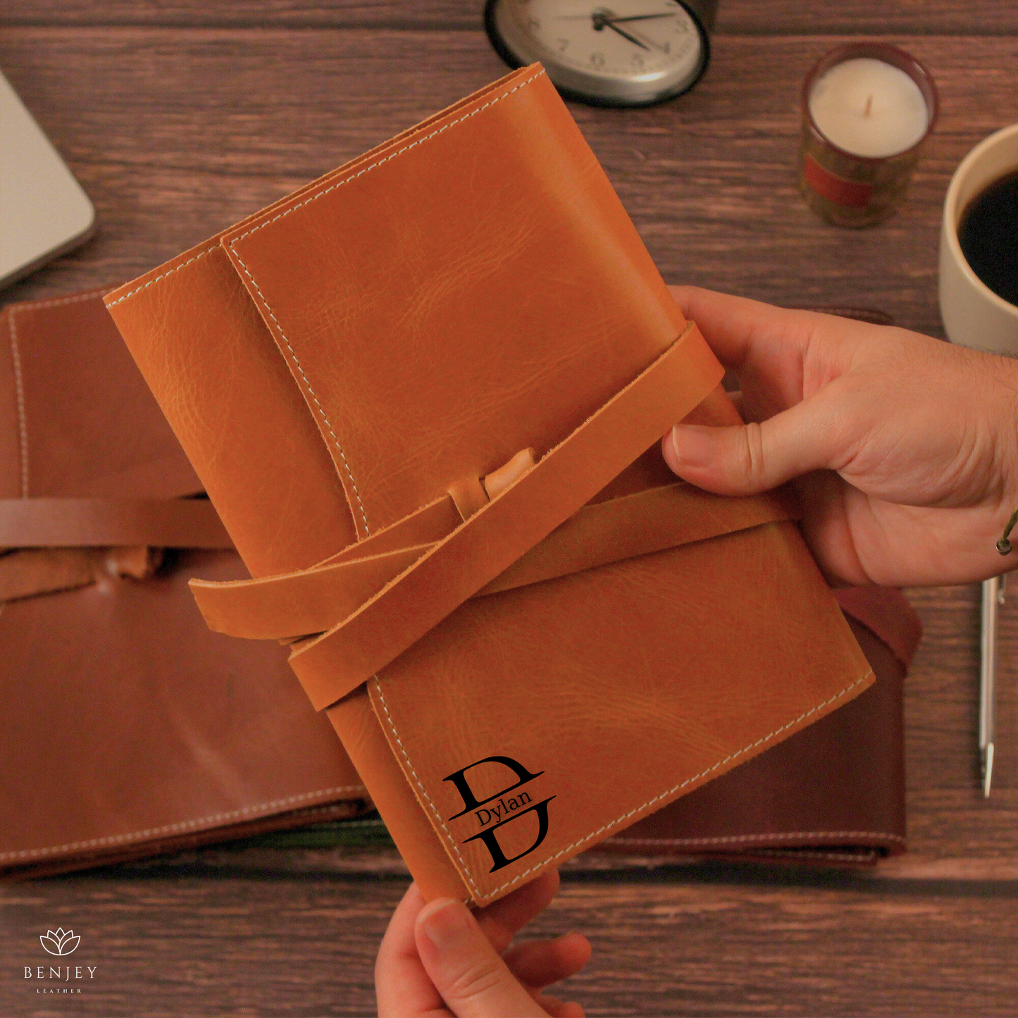 Cozy Leather Trep Journal Cover - A5 & A6 Compatible Notebook Organizer (8.7" X 5.5")
