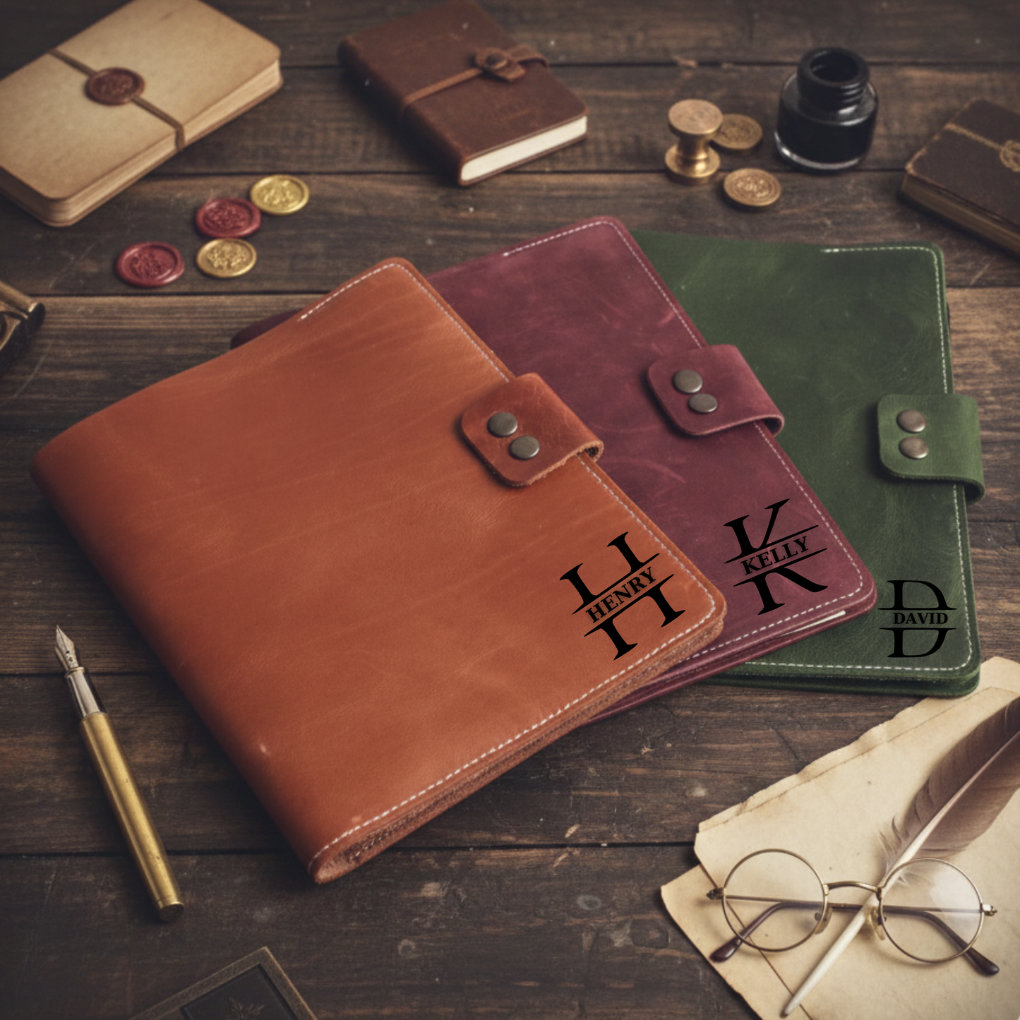 Denver Portfolio - Leather A5 Organizer with Phone & Card Slots (8.5" X 7")