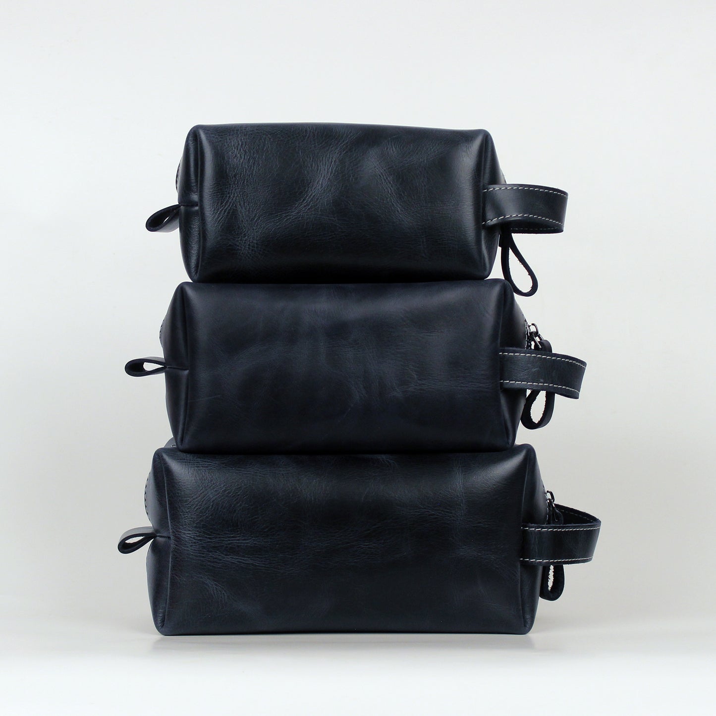 Personalized Leather Toiletry Bag, Full Grain Leather Dopp Kit